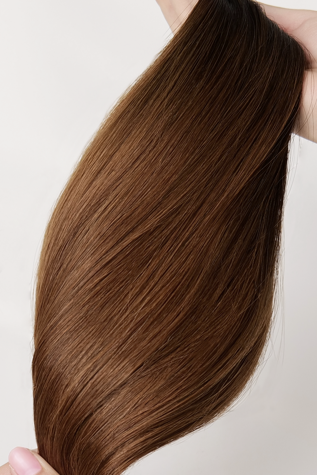 Extensionology: Dark brown root | Ash Brown (2|6) Luxury seamless tape-in extensions (Tailored) and Matte regular tape in(Bare)