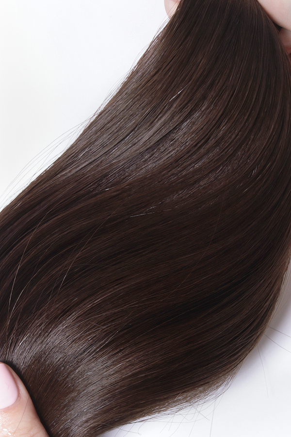 Extensionology: Mochachino dark brown (2): Luxury seamless tape-in extensions (Tailored) and Matte regular tape in(Bare)